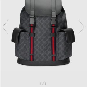 Gucci Black Leather BookBag